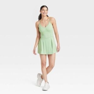 JoyLab - Women's Corset Detail Athletic Active Dress Green Size Large